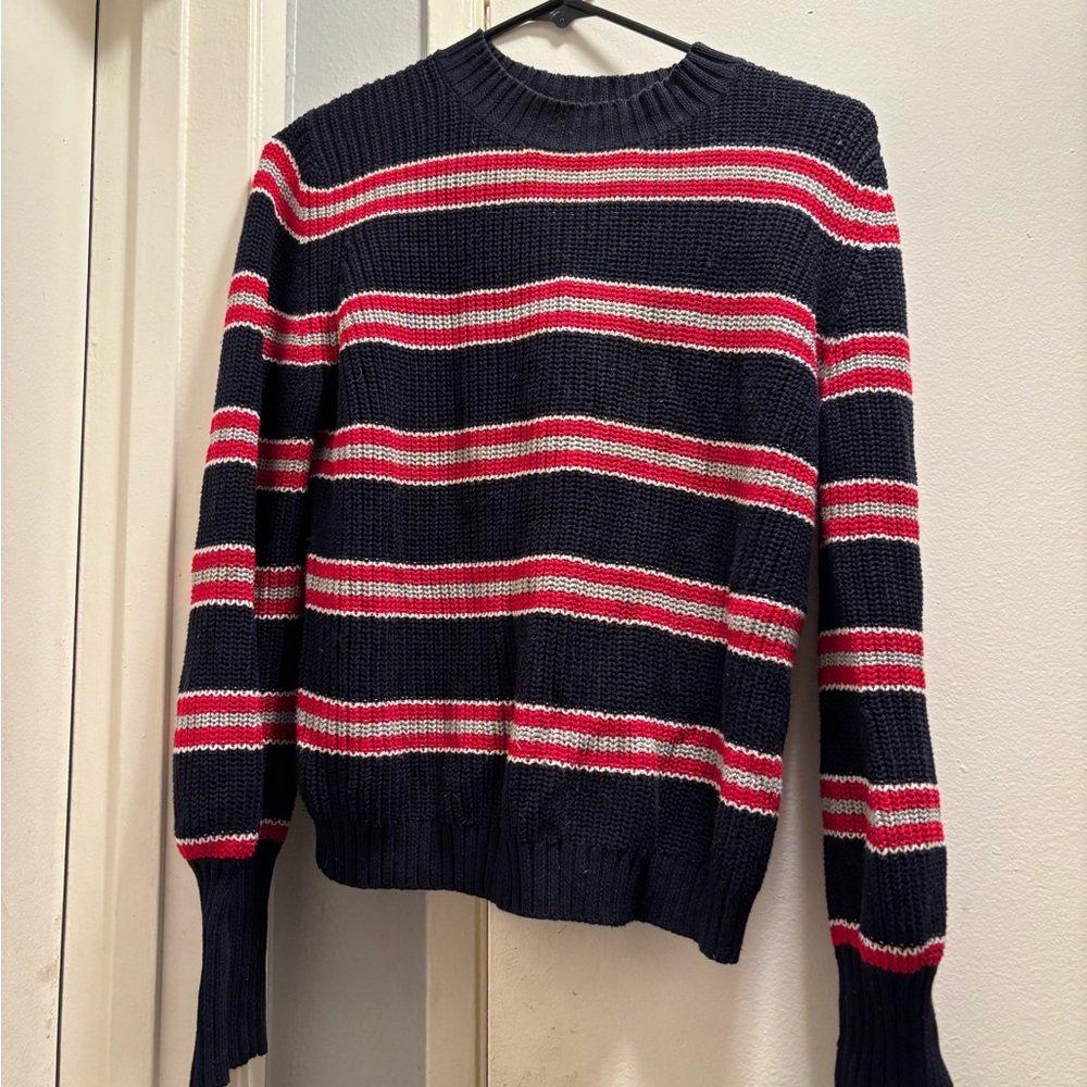 The Fifth Label Navy and Red Striped Sweater
